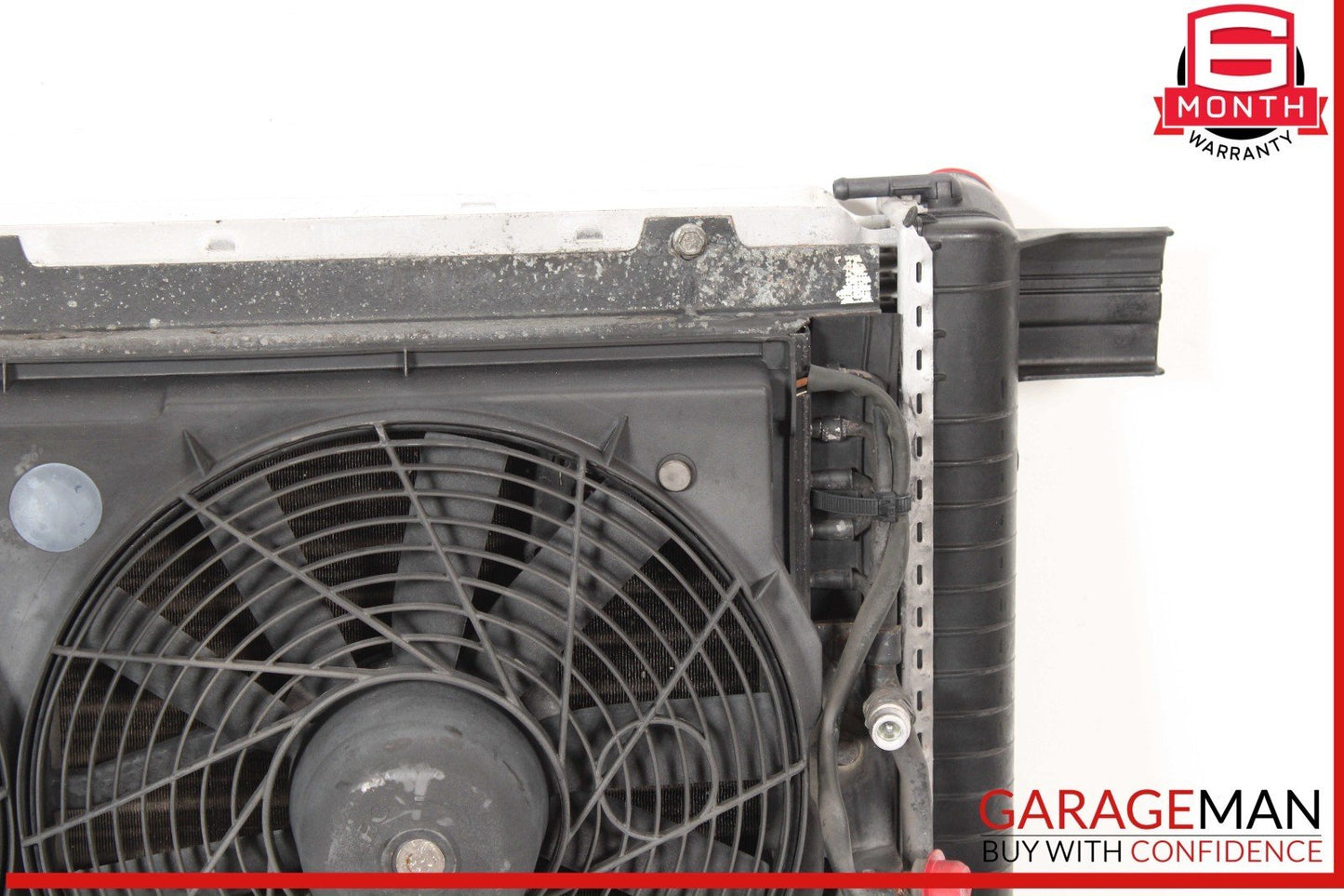 94-02 Mercedes R129 SL500 AC A/C Condenser Radiator Cooling Fan Shroud Motor OEM