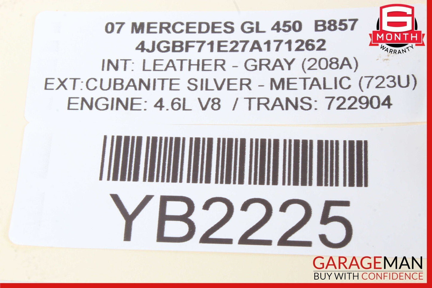 06-13 Mercedes X164 GL450 Panoramic Sunroof Sun Roof Motor 1648201442 OEM