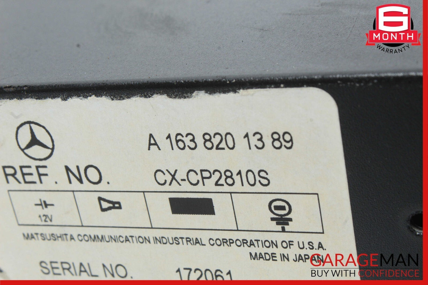 98-00 Mercedes W163 ML320 ML55 AMG CD Changer 6 Disk Player 1638201389 OEM