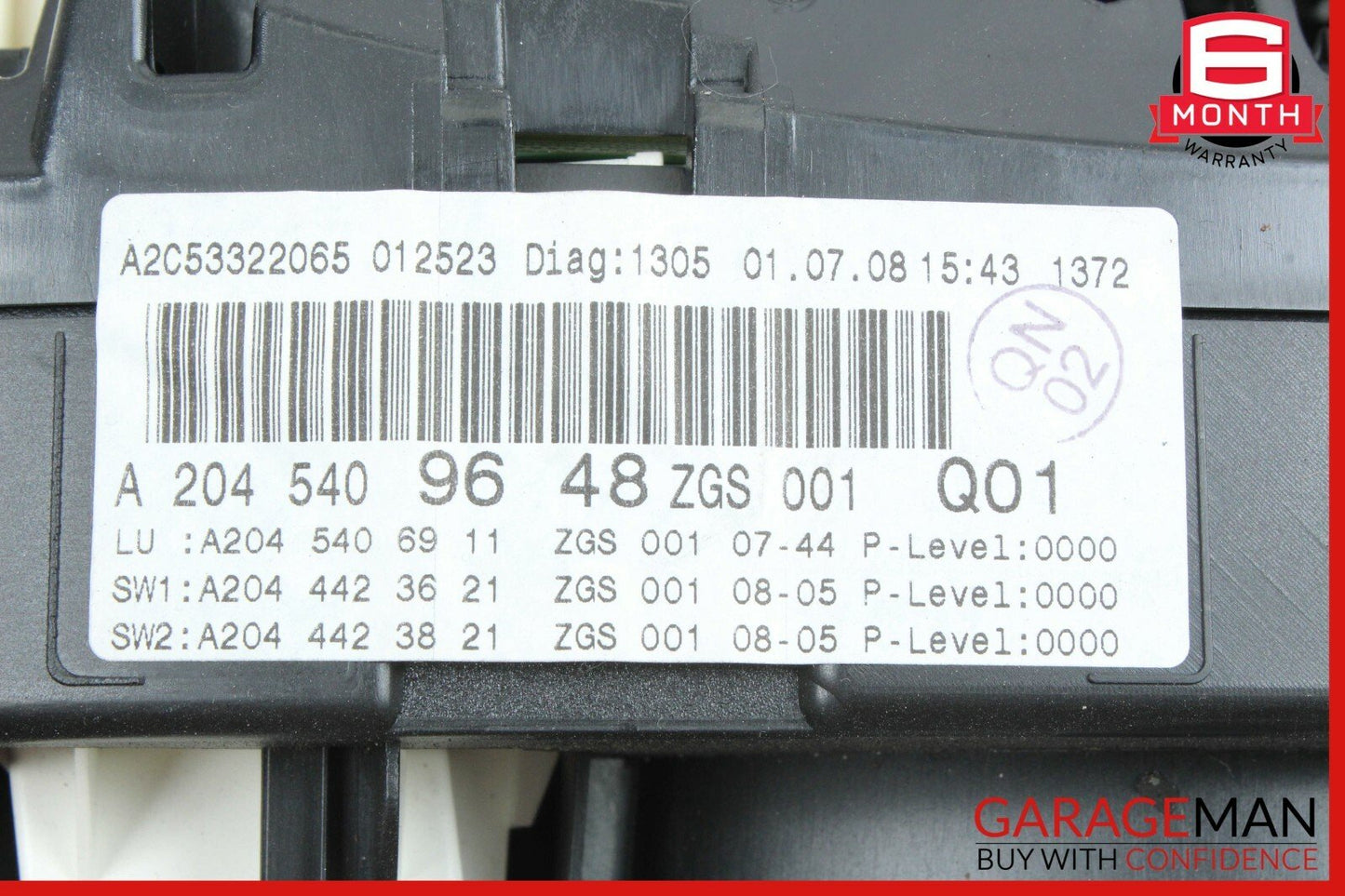 08-11 Mercedes W204 C300 Speedometer Odometer Instrument Cluster Gauge Assembly