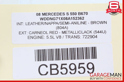 07-13 Mercedes S550 S600 CL550 Front Right Side Bumper Reinforcement Bracket