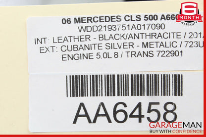 06-11 Mercedes W219 CLS550 CLS55 AMG Rear Left Door Window Regulator Motor Unit