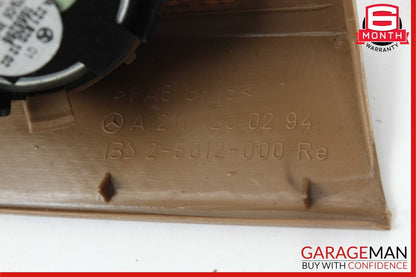 03-09 Mercedes W211 E350 E55 AMG Front Right Side Tweeter Speaker Cover Brown