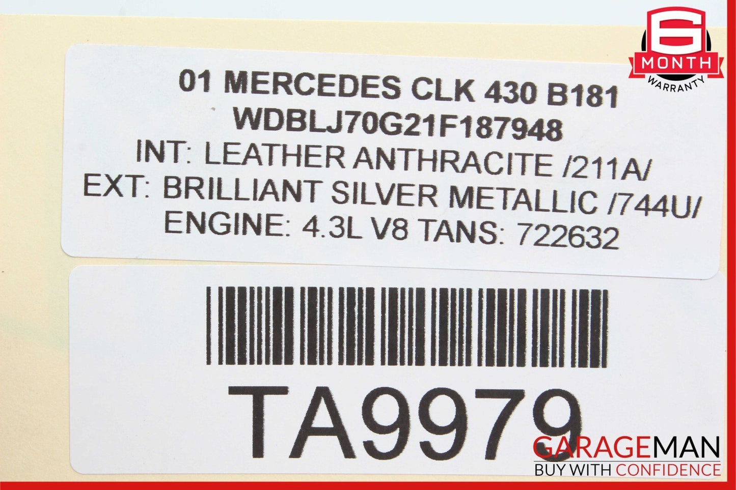 97-04 Mercedes SLK230 CLK320 CLK430 Front Right Side Upper Control Arm OEM