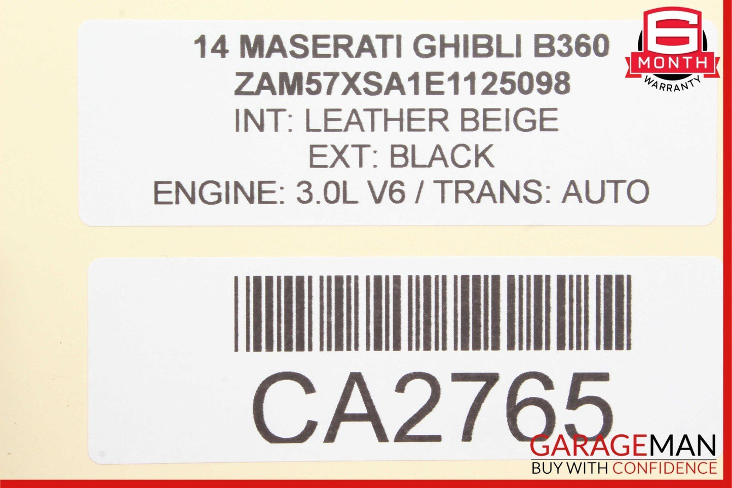 14-17 Maserati Ghibli Front Left Driver Side Door Lock Latch Actuator OEM