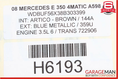 03-09 Mercedes W211 E350 Sedan Rear Trunk Lid Deck Shell Panel OEM