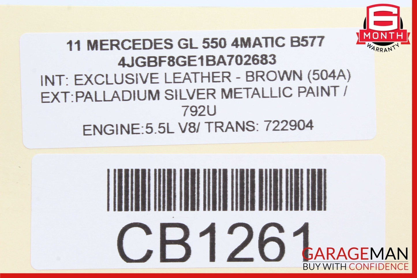 06-12 Mercedes X164 GL550 GL450 ML550 Front Left Side Reinforcement Bracket OEM