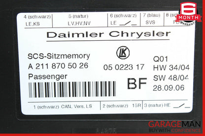 03-11 Mercedes W211 CLS550 E500 Front Right Under Seat Control Module OEM
