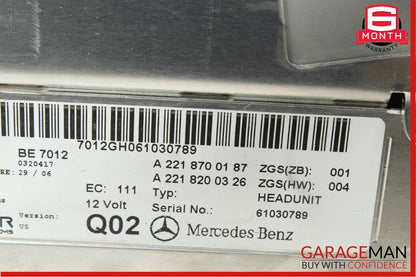 07-09 Mercedes W221 S550 S65 AMG Head Unit Navigation Command Headunit CD Player