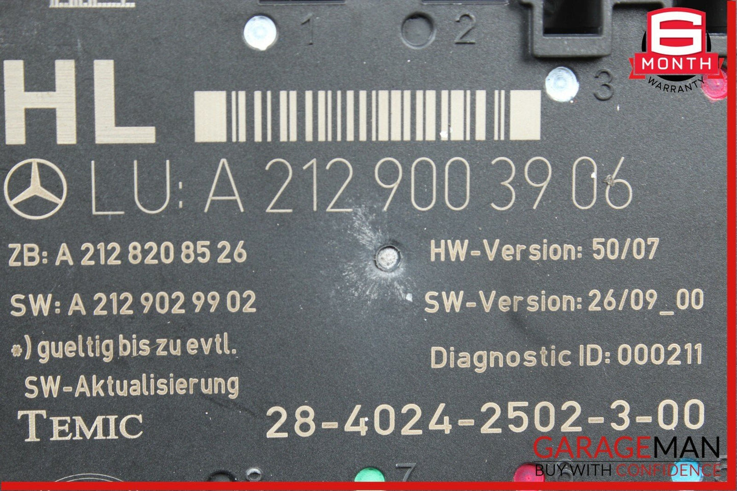 08-14 Mercedes W204 C250 C300 C350 Rear Left Side Door Controller Module Unit
