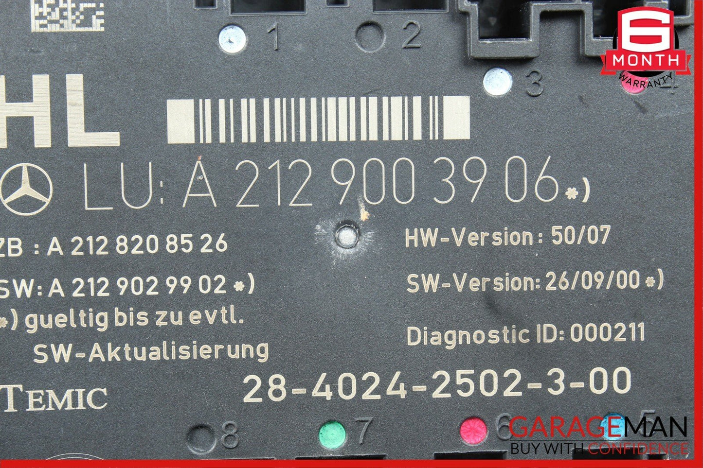 08-14 Mercedes W204 C250 C300 Rear Left Side Door Control Module Unit