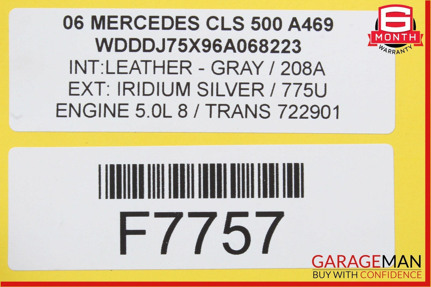 06-11 Mercedes W219 CLS500 Sunroof Sun Roof Panel Glass Frame Rail Assembly