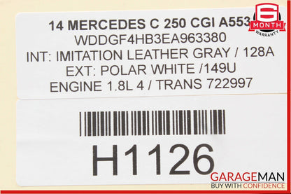08-15 Mercedes W204 C250 C350 Rear Right / Left Suspension Lower Control Arm