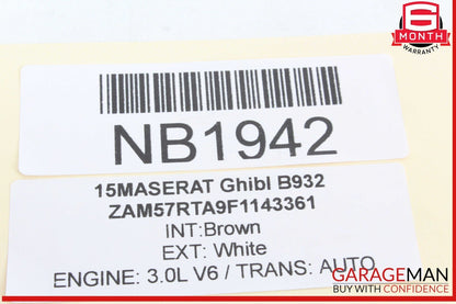 14-17 Maserati Ghibli Rear Left Driver Side Exterior Door Handle Assembly OEM
