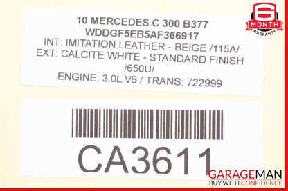 08-14 Mercedes W204 C300 C250 Front Left Side Curved Wishbone Control Arm OEM