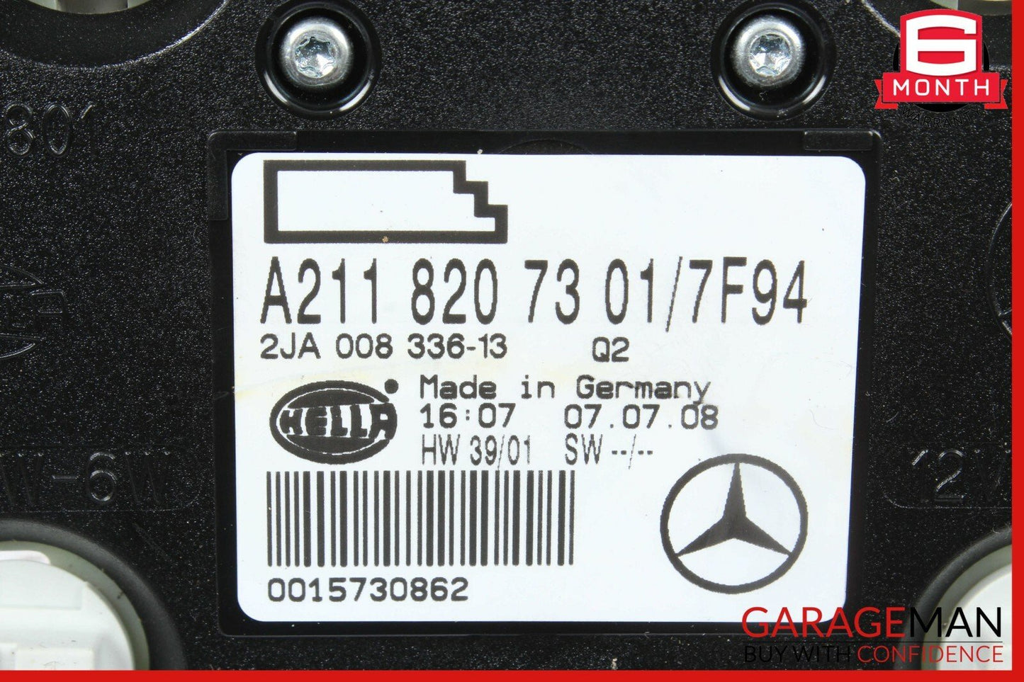 07-09 Mercedes W211 E350 E550 E63 AMG Rear Overhead Dome Light Reading Map Gray