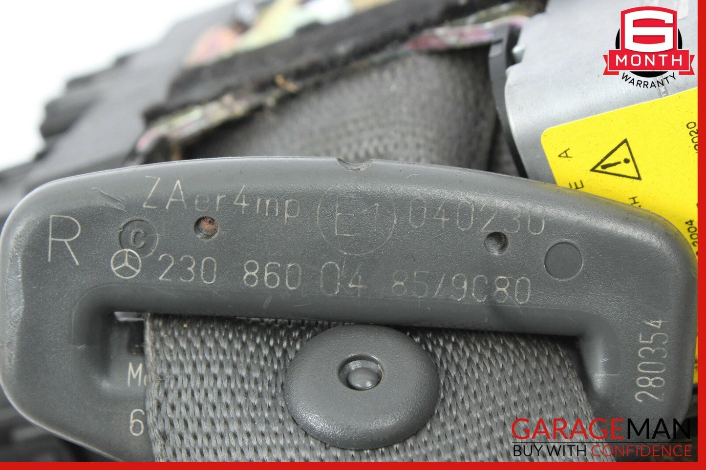 03-06 Mercedes R230 SL500 Front Right Side Seatbelt Seat Belt Retractor Grey