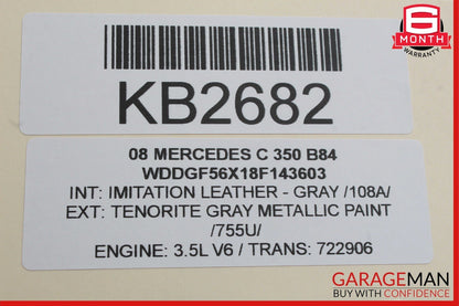 08-14 Mercedes W204 C300 C350 Rear Right Side Door Control Module 2048702526 OEM