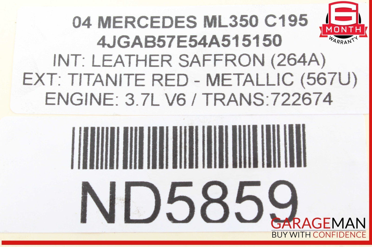01-05 Mercedes W163 ML350 SLK320 ML320 Engine Generator Alternator OEM