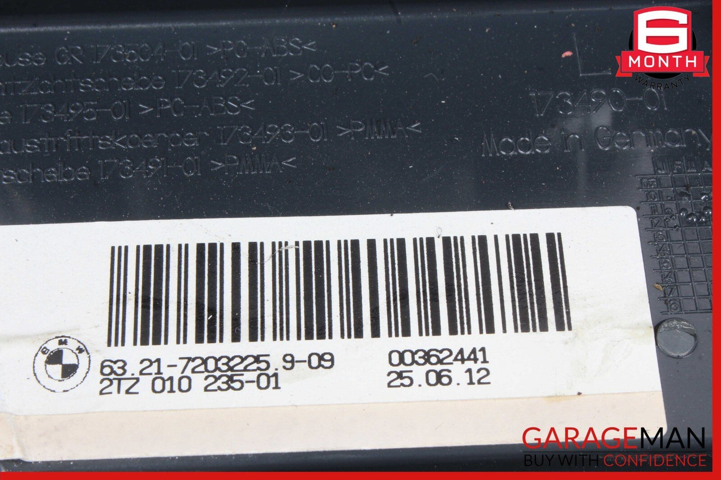 11-16 BMW 528i 535i 550i REAR LEFT TRUNK LID TAIL LIGHT LAMP 7203225 OEM