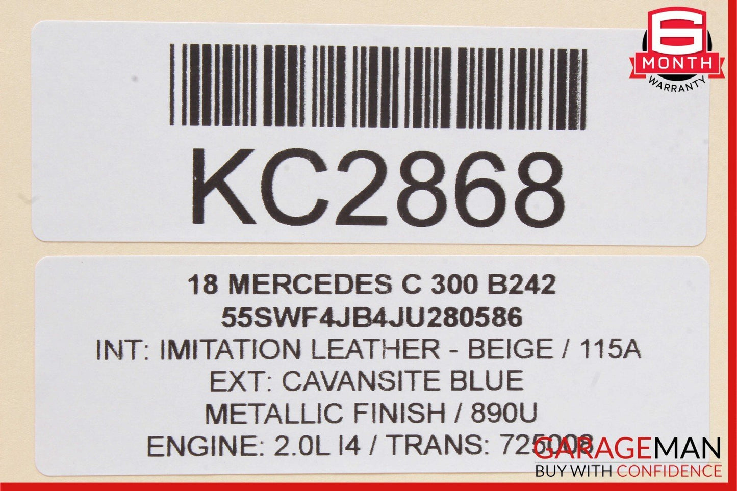 15-18 Mercedes W205 C300 C400 Rear Right Passenger Side Door Control Module Unit