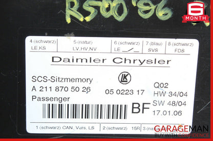 03-11 Mercedes CLS500 GL450 ML550 R500 Front Right Side Seat Control Module Unit
