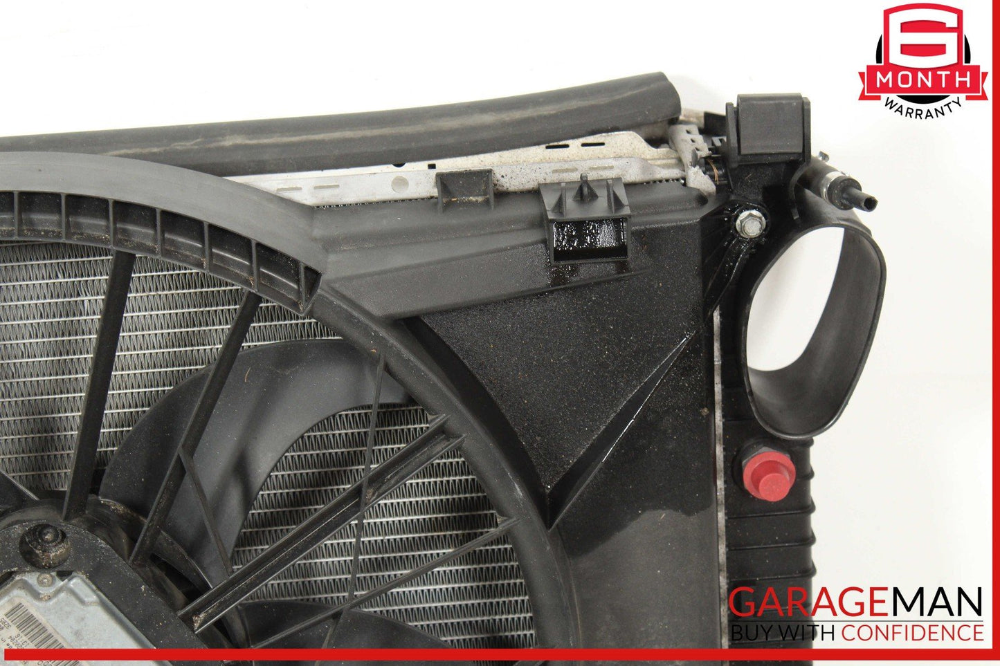 03-06 Mercedes R230 SL500 Engine Motor Cooling Radiator Fan Shroud A/C Condenser