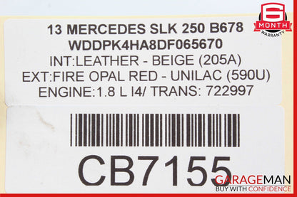 12-20 Mercedes R172 SLK250 Rear Right / Left Side Suspension Lower Control Arm