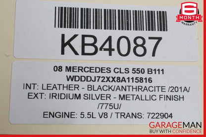 06-11 Mercedes W219 CLS550 Left Side Door Window Regulator Motor Unit OEM
