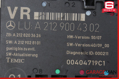 08-18 Mercedes W212 E350 E400 C250 Front Right Side Door Control Module Unit OEM