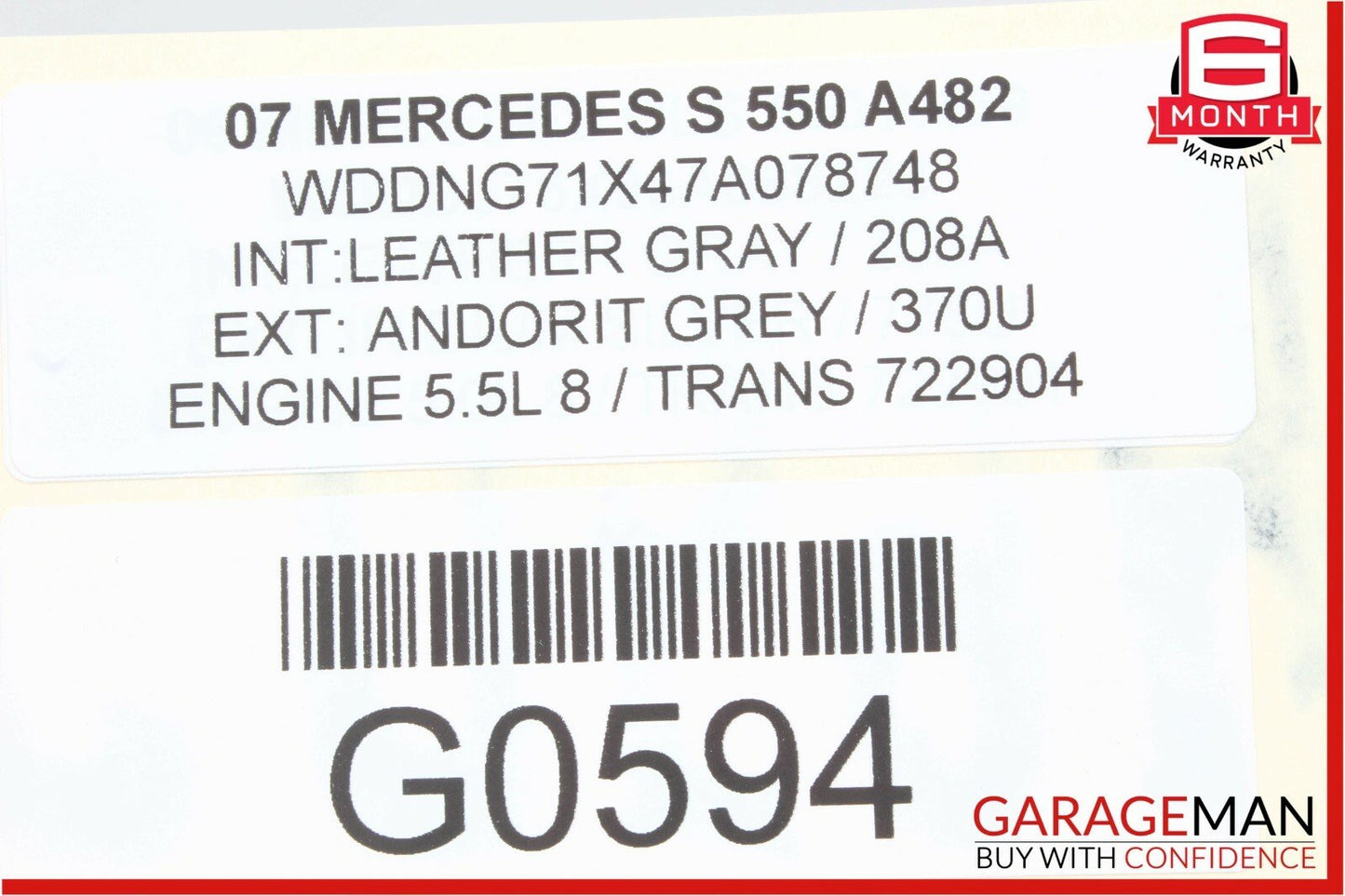 07-09 Mercedes W221 S550 S450 S500 Rear Bumper Reinforcement Impact Crash Bar