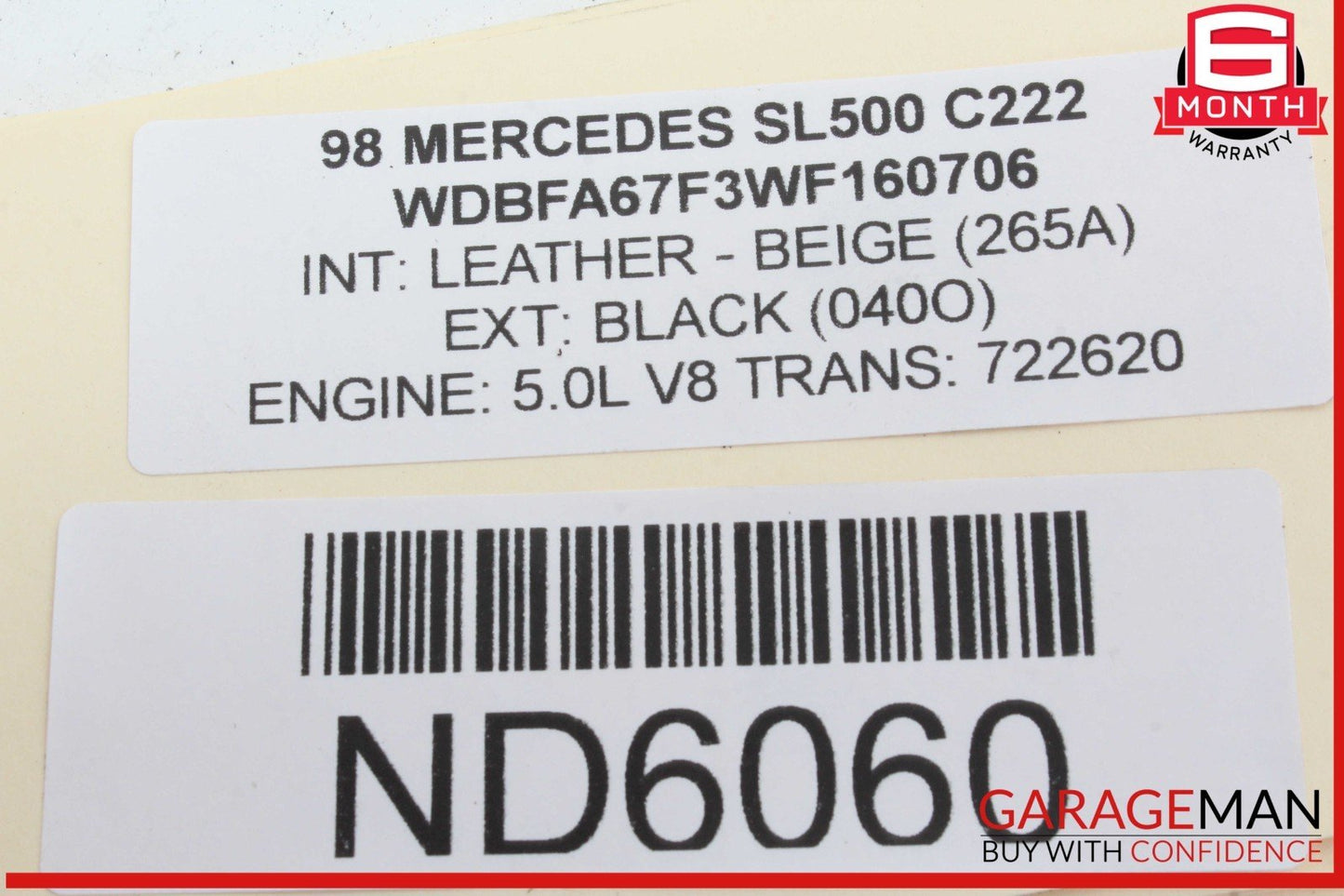 96-98 Mercedes R129 SL500 Electronic Stability Control Module ABS ESP OEM