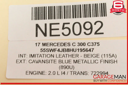 15-19 Mercedes W205 C300 GLC300 Fuse Box Power Distribution Box Module OEM
