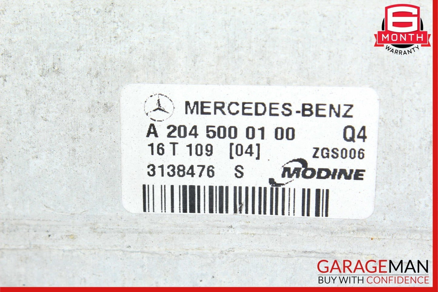 12-15 Mercedes SLK250 C250 1.8L Turbo Inter Intercooler Air Cooler Radiator