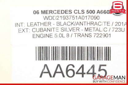 06-11 Mercedes W219 CLS500 Rear Right Side Exterior Door Handle Keyless Go OEM