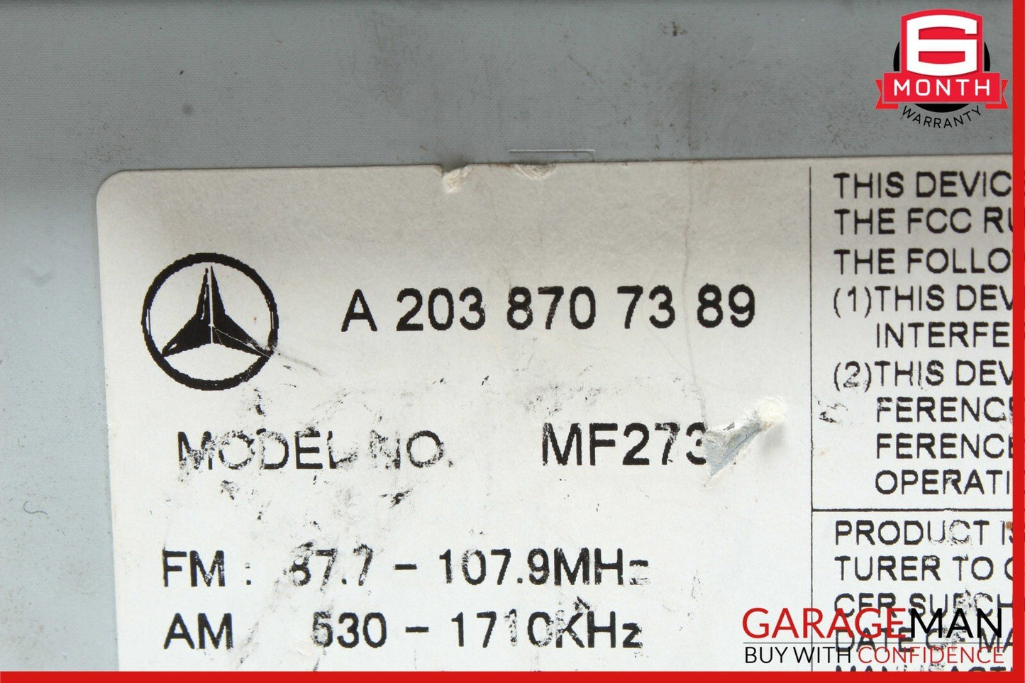 05-07 Mercedes W203 C230 C320 C55 AMG AM FM Radio Stereo CD Player MF2731