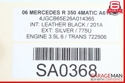 06-10 Mercedes W251 R350 R550 Front Hood Bonnet Panel Silver OEM