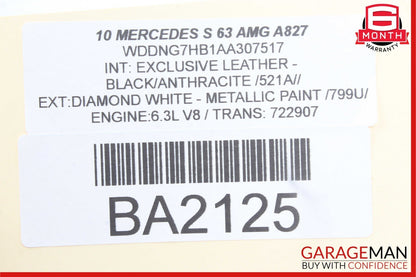07-13 Mercedes W221 S63 AMG Front Panoramic Sunroof Roller Blind Shade Cover OEM