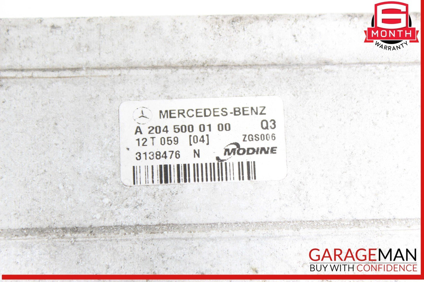 12-15 Mercedes W204 C250 SLK250 1.8L Intercooler Air Cooler Radiator M271 OEM