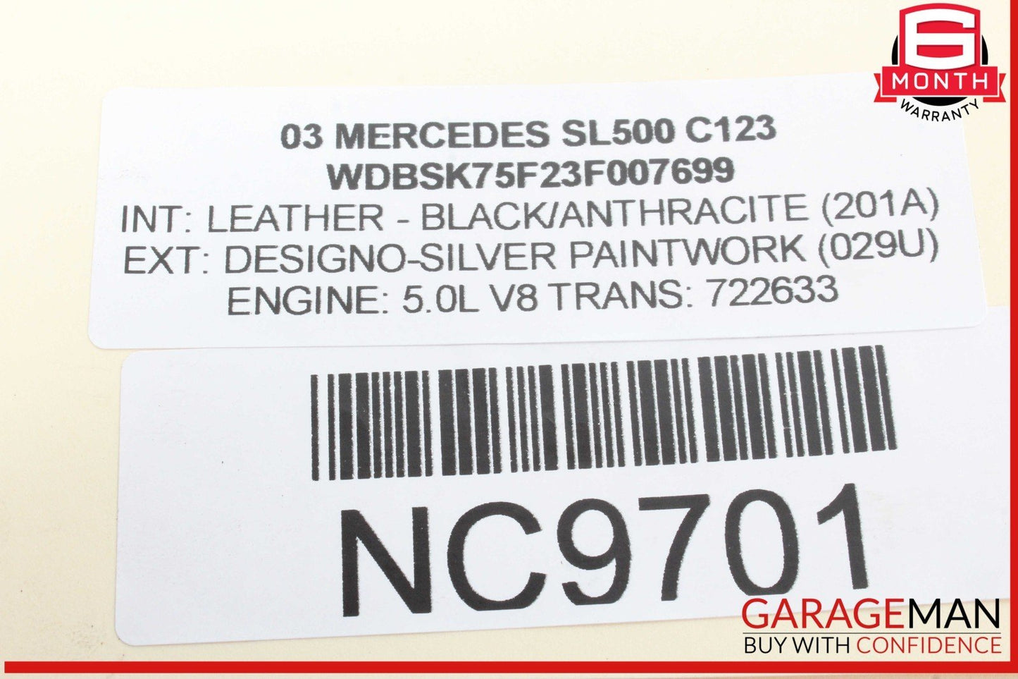 00-08 Mercedes R230 SL500 ABC Pressure Relief Valve Hydraulic Suspension OEM