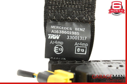 98-05 Mercedes W163 ML350  Rear Left Driver Side Seat Belt Retractor Black OEM