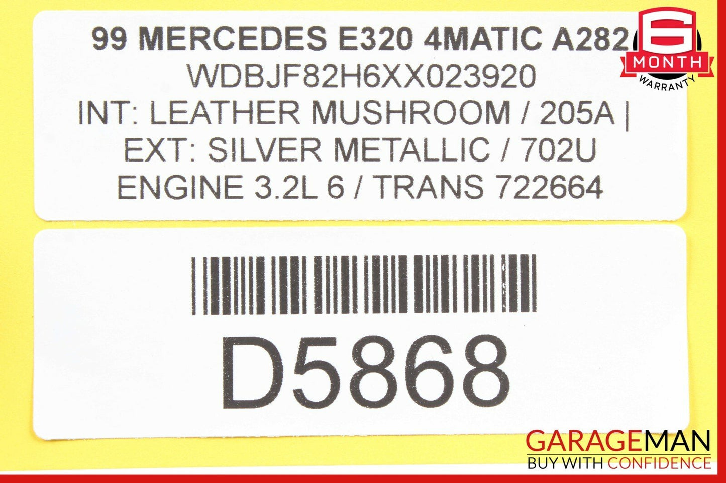 98-03 Mercedes W210 E320 CLK430 Headlight Head Light Lamp Range Control Module