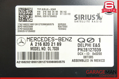 07-11 Mercedes C300 C350 S550 Sirius Satellite Radio Module Receiver OEM