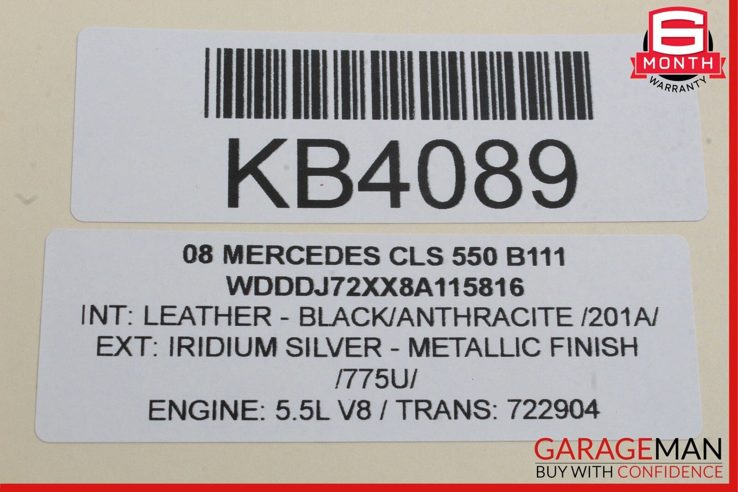 06-11 Mercedes W219 CLS550 Rear Right Door Window Regulator Motor Unit Unit OEM