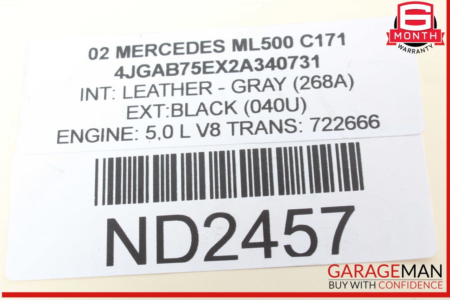 98-05 Mercedes W163 ML500 ML430 Front Drive Shaft Driveshaft Axle OEM
