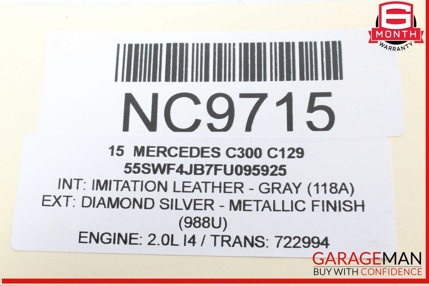 15-20 Mercedes W205 C300 Rear Right / Left Suspension Upper Control Arm OEM