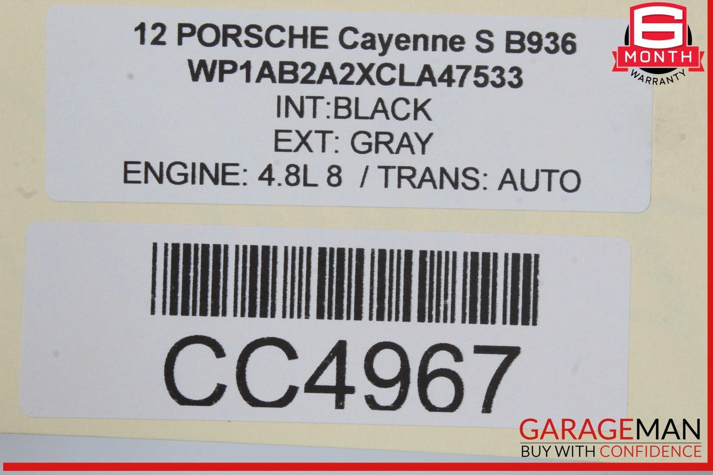 11-13 Porsche Cayenne 958 S Lower Seat Cushion Rear Left Driver Side OEM