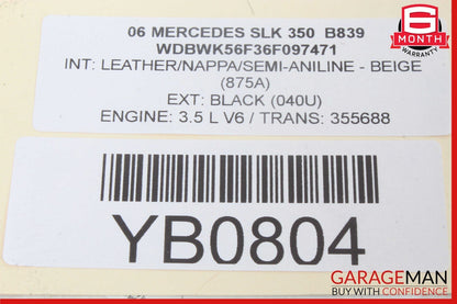 05-11 Mercedes R171 SLK350 Front Left or Right Side Seat Headrest Head Rest OEM