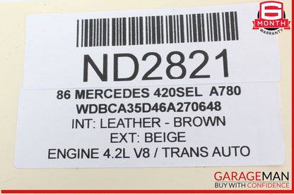 86-91 Mercedes W126 420SEL AM FM Power Radio Antenna OEM