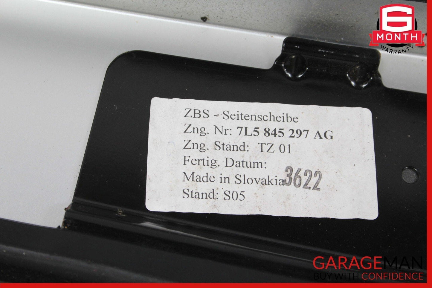 03-10 Porsche Cayenne 955 958 Rear Left Driver Door Quarter Window Glass Gray